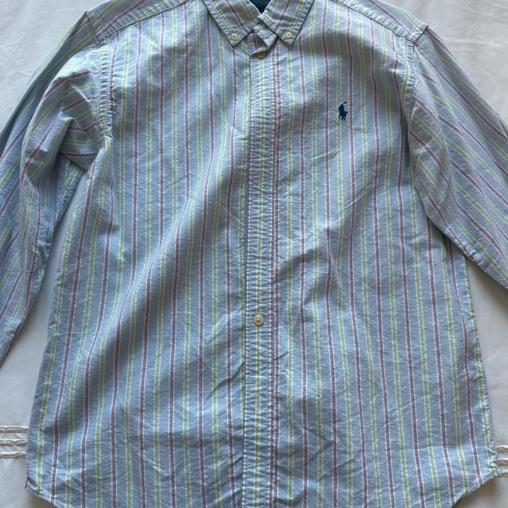 Ralph Lauren Blue Multi-Stripe Button-Down Shirt
